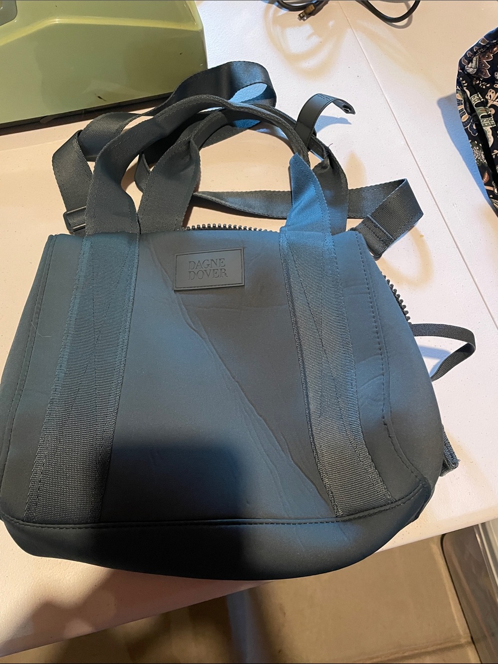 Dagne Dover Neoprene Tote in Charcoal Gray